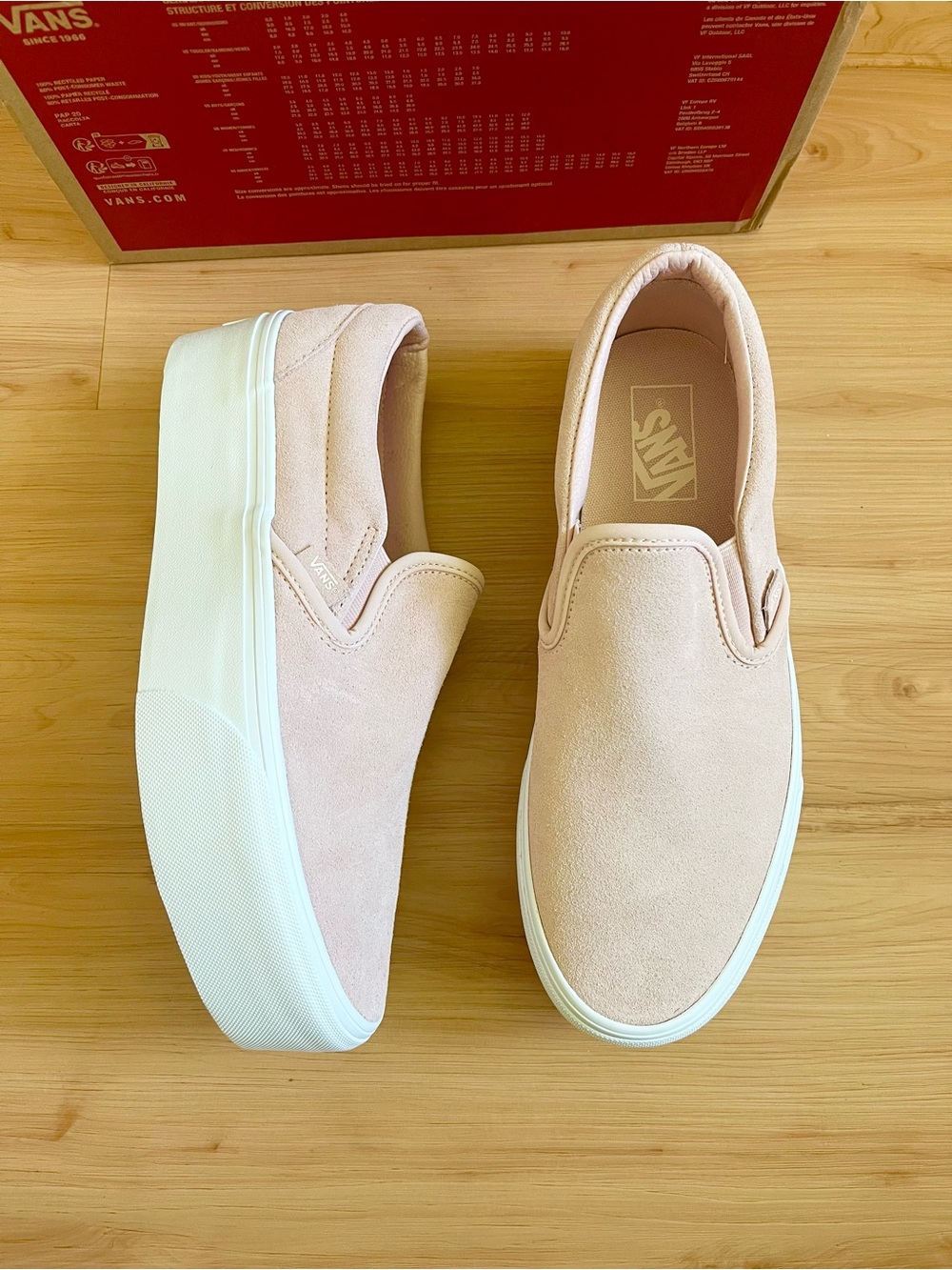 Vans Classic Slip-On Stackform Rose Smoke Women 8.5 US
